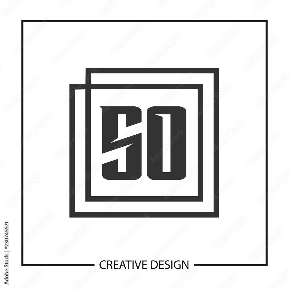 Initial Letter SO Logo Template Design Initial Letter SO Logo Template Design
