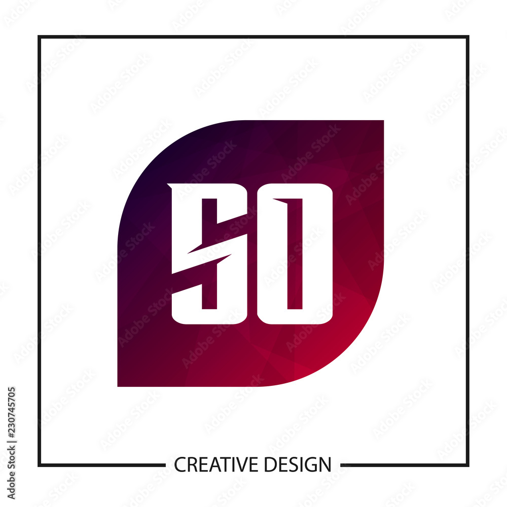 Initial Letter SO Logo Template Design
