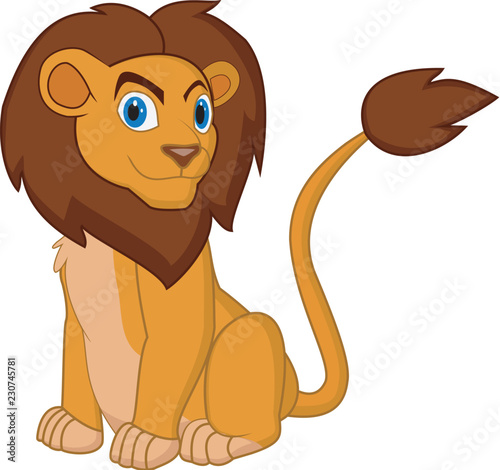 cartoon lion pose