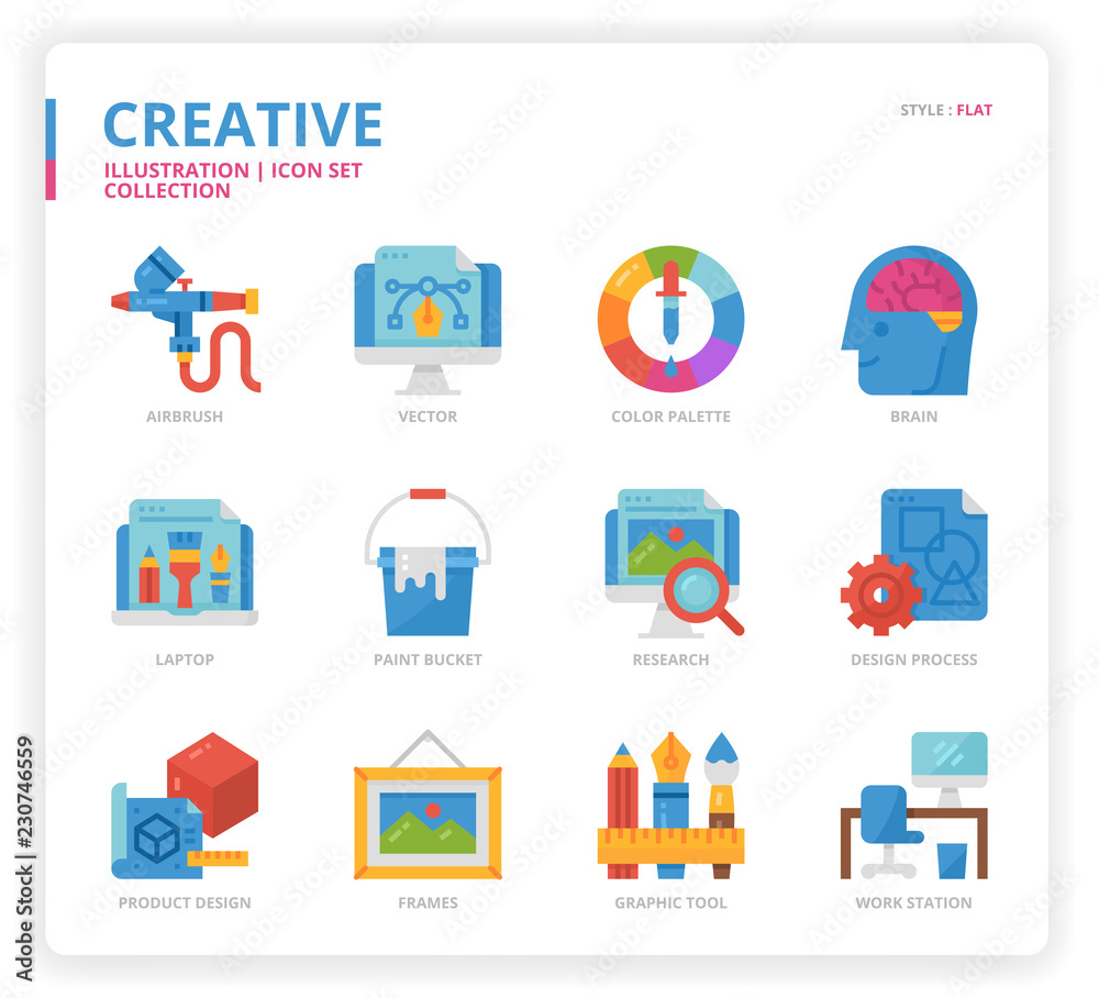 Creative icon set Creative icon set