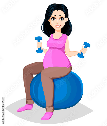 Pregnant woman. Beautiful lady