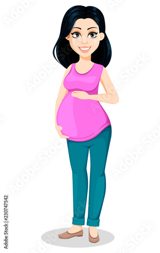 Pregnant woman. Beautiful lady