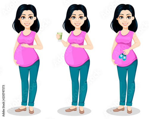 Pregnant woman. Beautiful lady