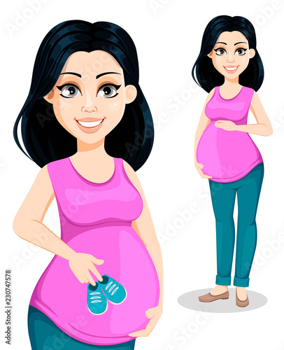 Pregnant woman. Beautiful lady