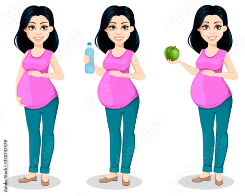 Pregnant woman. Beautiful lady