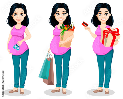 Pregnant woman. Beautiful lady