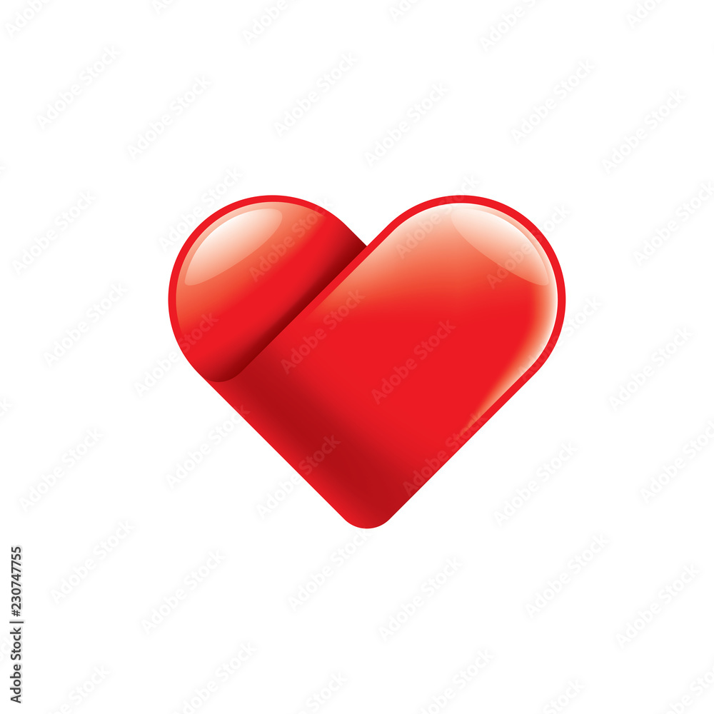 Heart sign for Valentine day. Vector illustration
