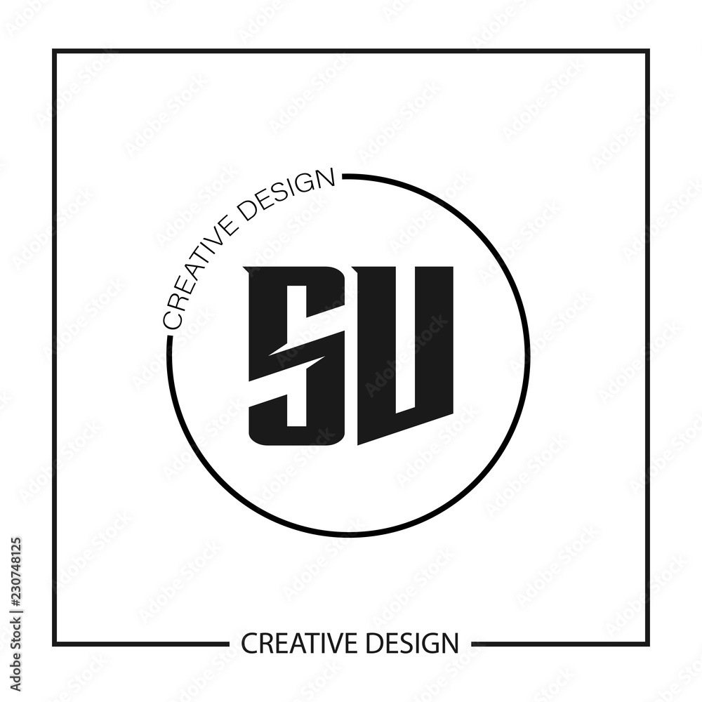 Fototapeta premium Initial Letter SV Logo Template Design