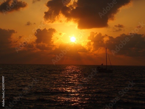 sunset on sea © Andrew