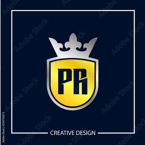Initial Letter PR Logo Template Design