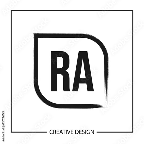 Initial Letter RA Logo Template Design