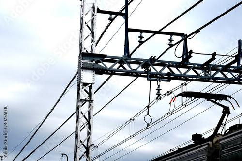 電車のパンタグラフ