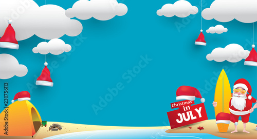 christmas in july design with 3d concept