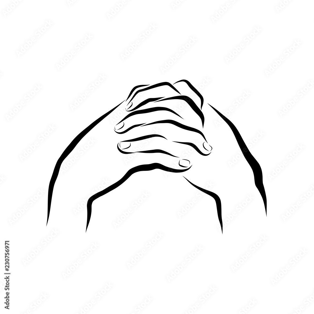 Conversation with God, humble prayer, black pattern Conversation with God, humble prayer, black pattern