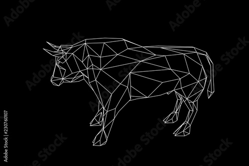 Abstract polygonal bull. Is...
