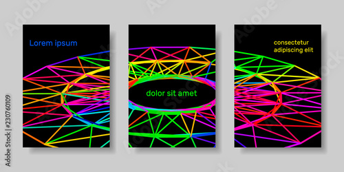 Brochure template set, size...