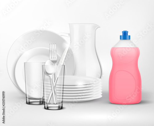 Dish Soap Realistic Composition