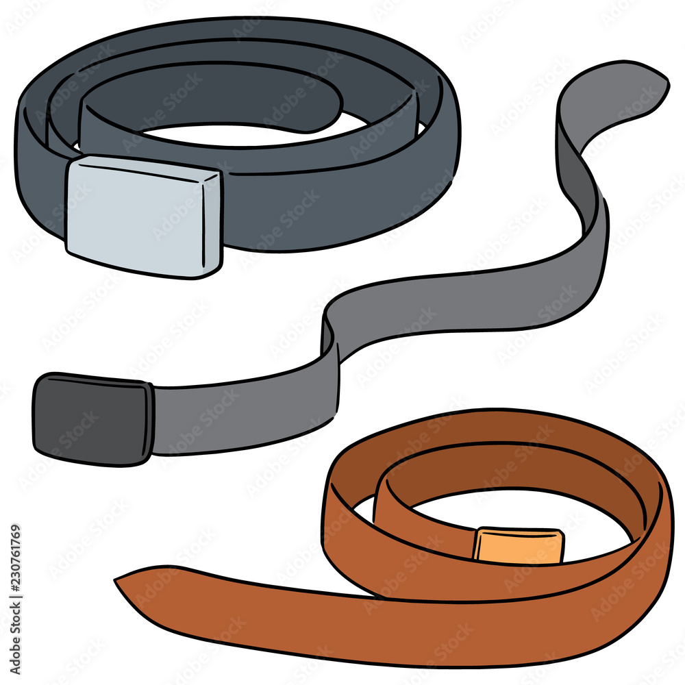 vector set of belt Stock Vector | Adobe Stock