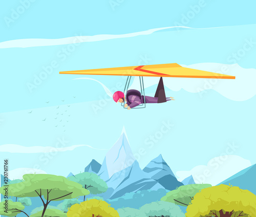 Skydiving Sport Gliding Poster