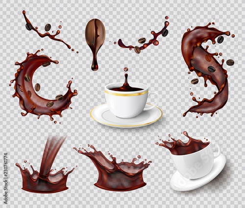 Coffee Splashes Transparent Set