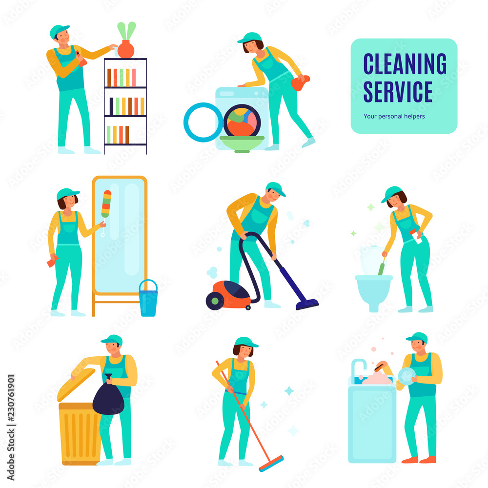 Cleaning Service Icons Set