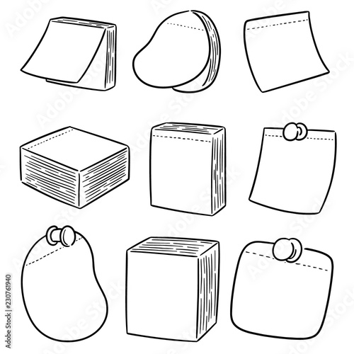 vector set of memo note