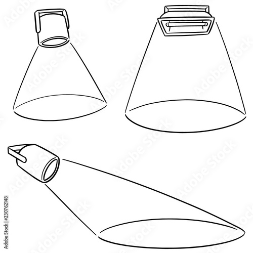 vector set of spotlight
