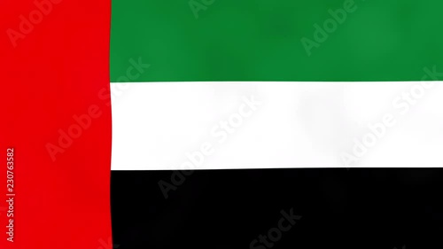 Emirati flag animation for United Arab Emirates