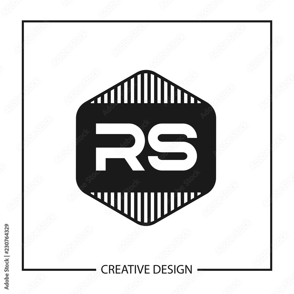 Initial Letter RS Logo Template Design