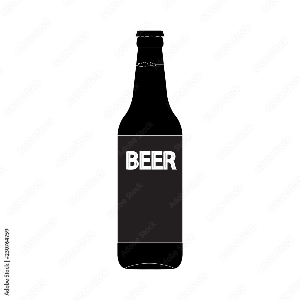 Single beer bottle isolated on a white background Single beer bottle isolated on a white background
