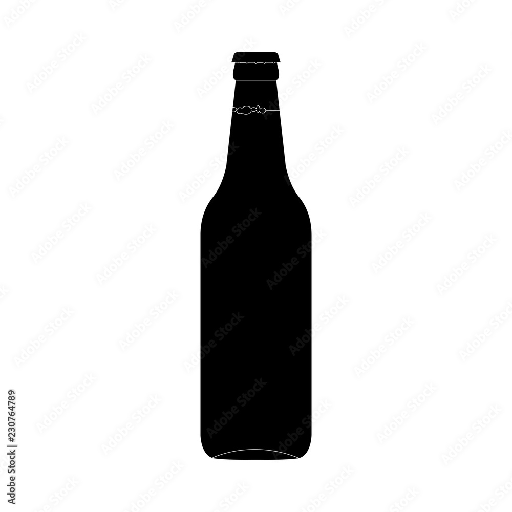 Single beer bottle isolated on a white background Single beer bottle isolated on a white background