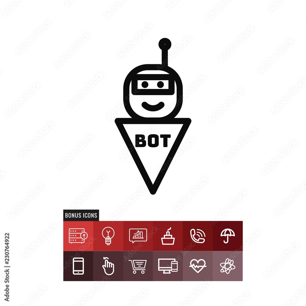 Naklejka premium Bot vector icon