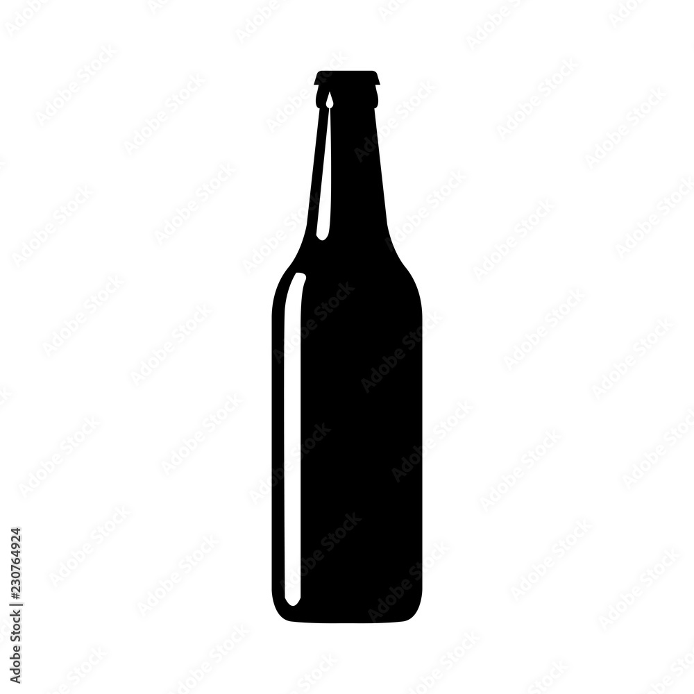 Single beer bottle isolated on a white background Single beer bottle isolated on a white background
