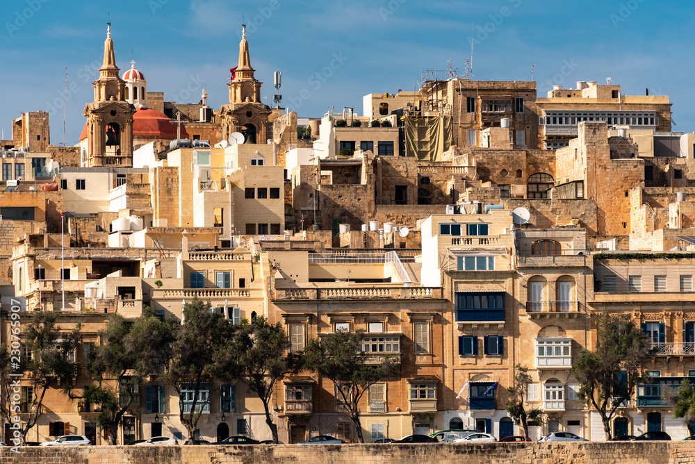 skyline Valletta waterfront Malta
