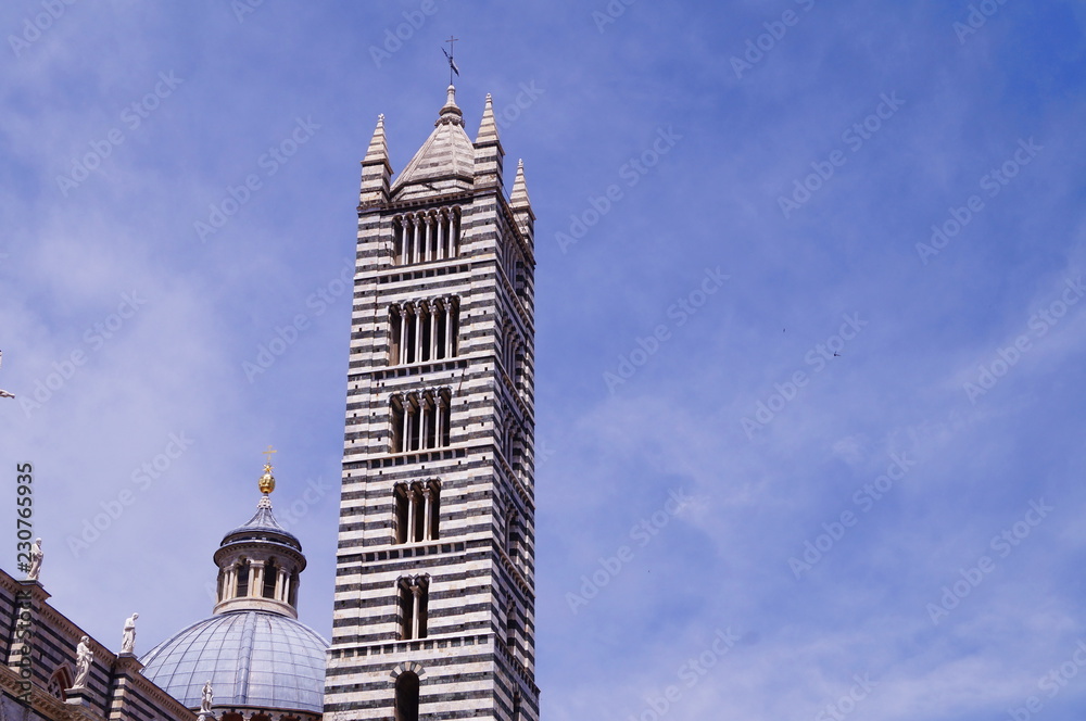 Obraz premium Bell tower of Siena Cathedral, Tuscany, Italy