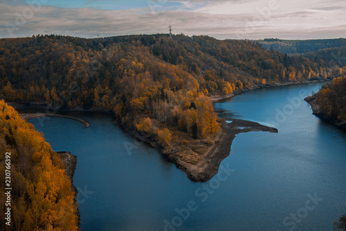 Rappbodetalsperre and Rappbode River in Harz Mountains National Park, Germany