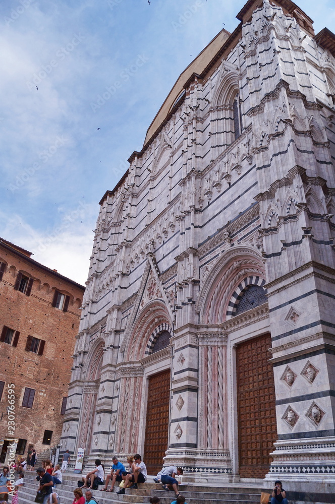 Facade of the Baptistery in Siena