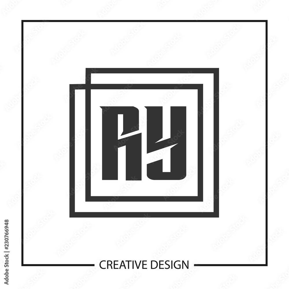 Obraz premium Initial Letter RY Logo Template Design