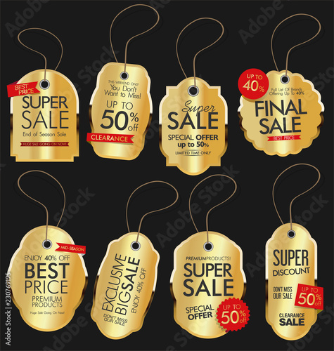 Modern sale banners and labels collection