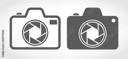 Set of camera icons. Vector illustration.