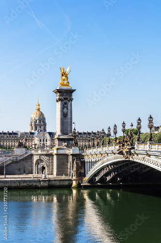 Pont Alexandre III Bridge with Hotel des Invalides. Paris, France © Aliaksandr Kazlou