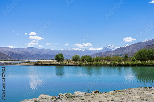 Mountain landscape lake