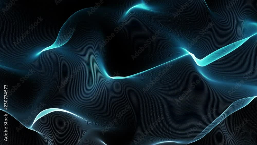 Blue dots distorted field able to loop intro