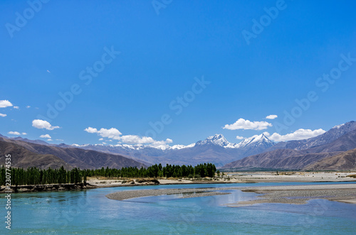 Mountain landscape lake