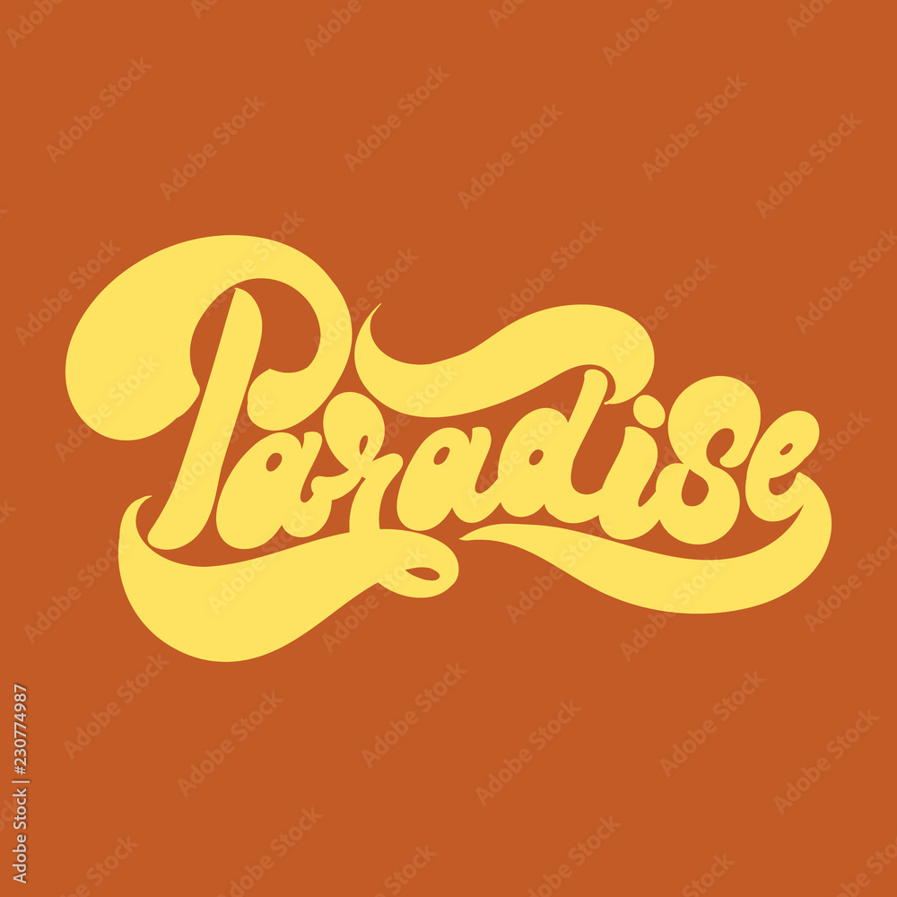 Passion. Vector handwritten lettering made in 90's style. Template forcard, poster, banner, print for t-shirt.