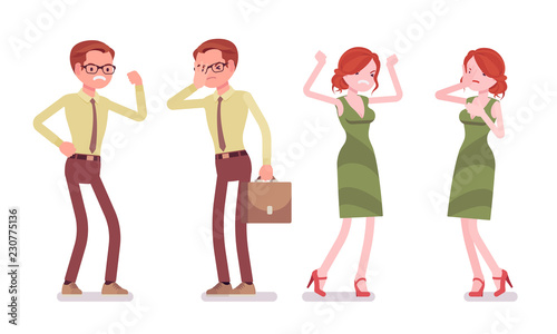 Male and female clerk negative emotions