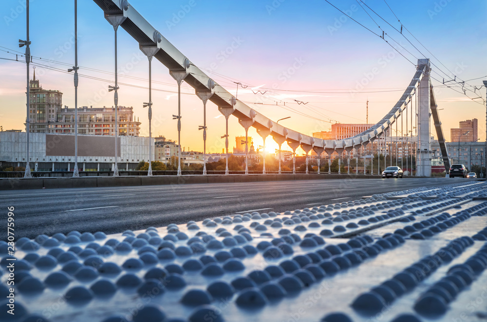 Obraz premium Вид на Москву с Крымского моста View of Moscow from the Crimean bridge