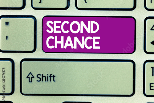 Obraz na plátne Text sign showing Second Chance