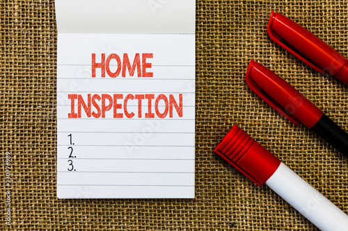 Word writing text Home Inspection. Business concept for Examination of the condition of a home related property. photo