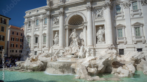 Trevi Fountain, baroque architecture in Rome, Italy